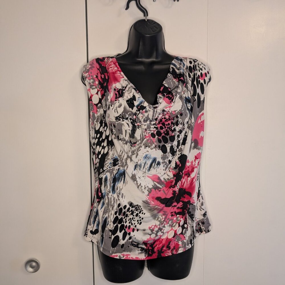 Jennie & Marlis Drape Neck Top SZ M